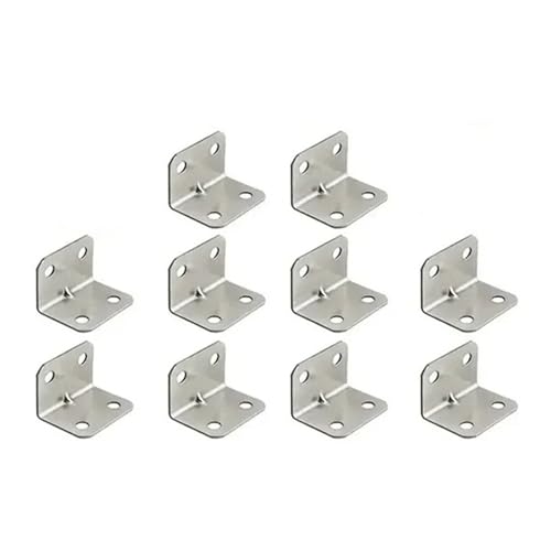 10 Stück L-förmige Eckcode-Hardware, 90 ° -Verbindungsstücke For Tische, Stühle, Schränke, Kleiderschränke, Feste Verbindungsstücke, L-förmige Bretthalterungen(10PCS) von BUDGPZWSC