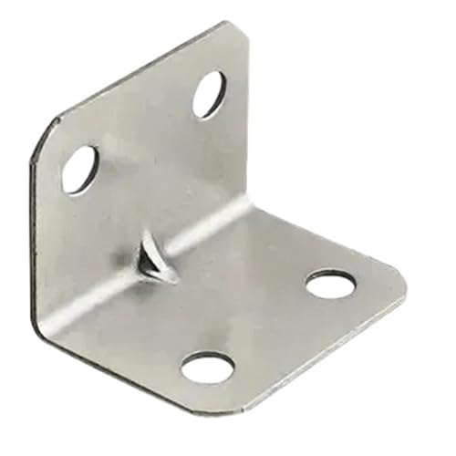 100/20 Stücke L-förmigen Ecke Code Mit Schrauben Winkel Eisen Bord Tisch Stuhl Schrank Kleiderschrank Festen Stecker 90-grad Winkel Halterung(20pcs With screws) von BUDGPZWSC