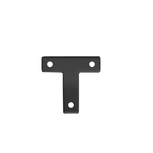 12 Stück Halterung T-förmiger Eckcode 90 Grad Rechtwinklig Möbelreparatur Eckcode Schwarz, For Tisch, Stuhl, Regal(Small 12pcs) von BUDGPZWSC