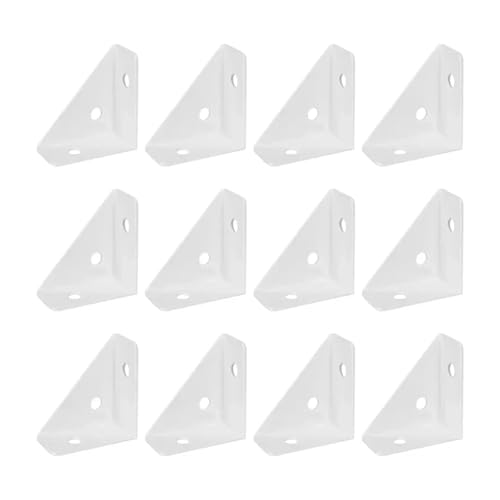 12-teilige Eckwinkel, Rechtwinkliges Dreieck, Feste Möbel, Zur Unterstützung Und Verstärkung Von Schrank- Und Bettecken(White-12pcs) von BUDGPZWSC