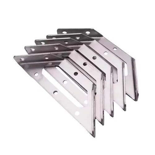 2/10 Stück Eckcode Aus Edelstahl, Trapezförmige Eckhalterung, Geeignet For Holzstühle, Bücherregale, Paneele, Fenster, Feste Halterung(Small-10pcs) von BUDGPZWSC