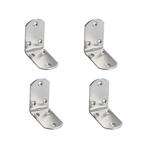 4 Stück Befestigungs-Eckcode, 90-Grad-Winkelwinkel, Festes Möbelbeschlagzubehör, For Schränke, Tische, Stühle(Medium-4pcs) von BUDGPZWSC