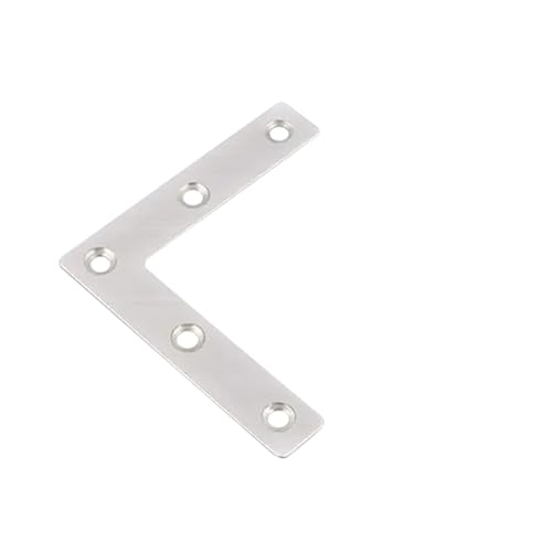 Eckcode Aus Edelstahl, L-förmiger Eckcode, Feste Halterung, Rechtwinklig, Befestigungselemente, Hardware-Zubehör, For Tische, Stühle(Large 12pcs) von BUDGPZWSC
