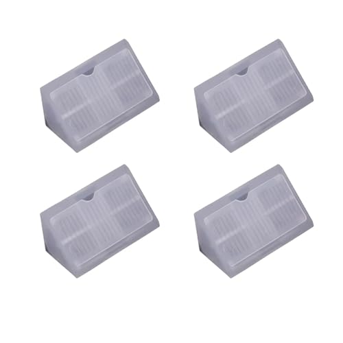 Weiß Schwarz Braun Durchscheinend Gelb Farbe Optionen Kunststoff Ecke Halterung Mit Abdeckung(Translucent 4PCS) von BUDGPZWSC