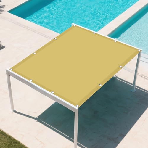Sonnensegel Sonnenschutz Windschutz 2.5 x 8 m Rechteckig Wasserdicht 98% UV Schutz Beschattungsnetz Sonnencreme Vielen Größen mit Spannseilen für Terrasse Camping, Creme Farben Sonnensegel Sonnenschutz Windschutz 2.5 x 8 m Rechteckig Wasserdicht 98% UV Schutz Beschattungsnetz Sonnencreme Vielen Größen mit Spannseilen für Terrasse Camping, Creme Farben von BUDINGHY