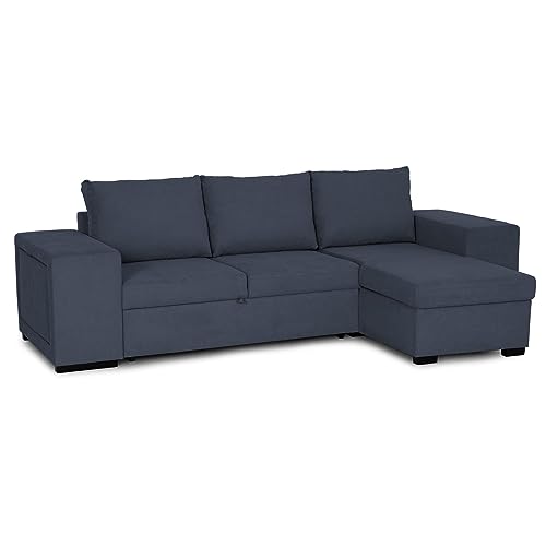 BUDWING Johannes Schlafsofa, Kunststoff, Meeresblau, Largo von BUDWING