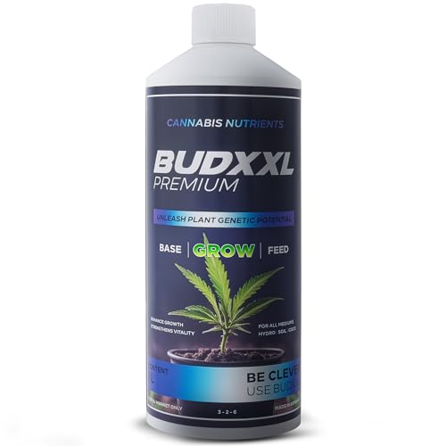 BUDXXL - 1 Liter Premium Grow Dünger - Konzentrat mit Düngeschema, Growdünger für das Wachstum speziell für Cannabis, Made in Germany von BUDXXL
