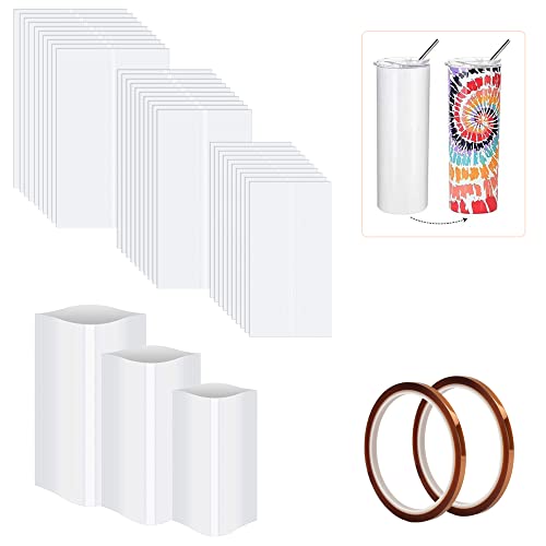 BUENTYA 30 Stück Sublimations Schrumpffolie Wärmeübertragungs Schrumpffolie in 3 Größen Weiße Sublimations Schrumpffolie mit 2 Rollen Hitzebeständigem Klebeband für Becher Trinkgläser Flaschen BUENTYA 30 Stück Sublimations Schrumpffolie Wärmeübertragungs Schrumpffolie in 3 Größen Weiße Sublimations Schrumpffolie mit 2 Rollen Hitzebeständigem Klebeband für Becher Trinkgläser Flaschen von BUENTYA