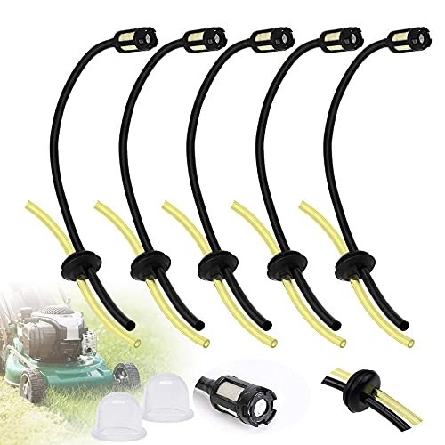 BUENTYA 5er Kraftstoffleitung Rasenmäher Set Universal Kraftstoffschlauch Benzinschlauch Kraftstoffleitung Schlauch Gas Öl Schlauch Benzinrohr Filter Assy Kraftstoffschlauch von BUENTYA