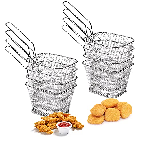 BUENTYA 8 Stück Frittierkorb Klein Edelstahl Frittierkörbchen zum Servieren Pommeskörbchen Mini Friteusenkorb Frites Korb Friteusen Servierkorb Pommes Bratkorb mit Griff Pommesgitter Mini für Frites BUENTYA 8 Stück Frittierkorb Klein Edelstahl Frittierkörbchen zum Servieren Pommeskörbchen Mini Friteusenkorb Frites Korb Friteusen Servierkorb Pommes Bratkorb mit Griff Pommesgitter Mini für Frites von BUENTYA