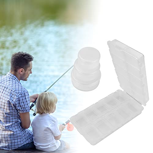 BUENTYA Tackle Boxen 20 Fächer Faltbare Angelboxen Transparente Kunststoffbox Sorting Box Organizer mit Verstellbaren Trennwänden Angelzubehör Aufbewahrungsbox für Künstliche Köder Jigs Haken von BUENTYA