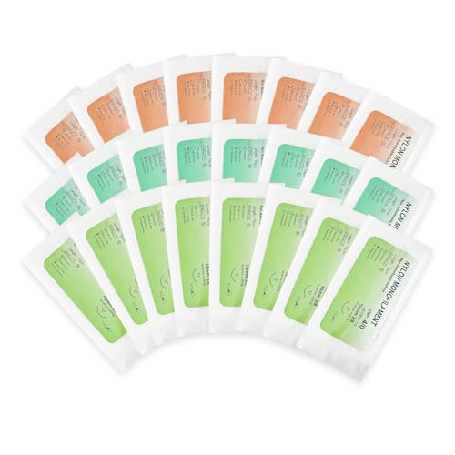 24 Stück Chirurgisches nahtset | Nachfüllpackung für chirurgisches Naht-Set & Wundnaht-Kit | Suture Practice Kit | Ideal für Studenten von BUERPINKING
