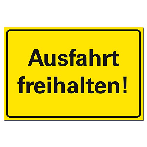 Ausfahrt freihalten Hinweisschild Parkverbot Hartschaum 30 x 20 cm von BUEWA Schilder