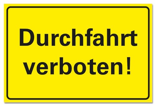 Durchfahrt verboten Schild Hinweis Warnung PVC 300 x 200 x 3 mm Vorgebohrt B1-Zertifiziert Durchfahrt verboten Schild Hinweis Warnung PVC 300 x 200 x 3 mm Vorgebohrt B1-Zertifiziert von BUEWA Schilder