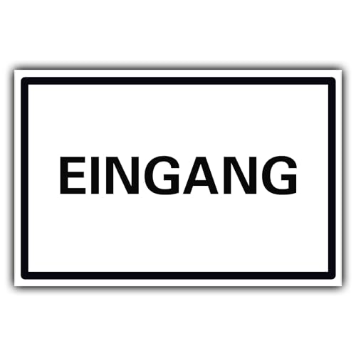 Eingang Schild Orientierung Hinweis Wegweiser Büro Infoschild PVC 300 x 200 x 3 mm Vorgebohrt B1-Zertifiziert von BUEWA Schilder