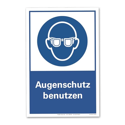 Gebotsschild Augenschutz Schild 20x30 cm von BUEWA Schilder