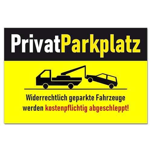 Privat Parkplatz Halteverbot Schild Hinweisschild PVC 300 x 200 x 3 mm Vorgebohrt B1-Zertifiziert von BUEWA Schilder