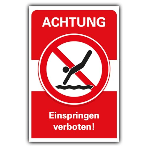 Verbotsschild Einspringen verboten Verbot Hinweisschild Hartschaum 30x20 cm Verbotsschild Einspringen verboten Verbot Hinweisschild Hartschaum 30x20 cm von BUEWA Schilder