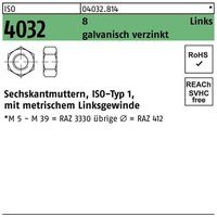 Bufab - Sechskantmutter iso 4032 links m 48 8 galvanisch verzinkt Bufab - Sechskantmutter iso 4032 links m 48 8 galvanisch verzinkt von BUFAB