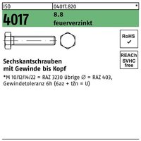 Sechskantschraube iso 4017 vg m 30 x 160 8.8 feuerverzinkt von BUFAB