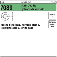 Unterlegscheibe iso 7089 o.Fase 20 Stahl 200 hv galvanisch verzinkt von BUFAB