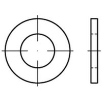 Iso 7089 Flache Scheibe Edelstahl A2 22mm (23x39x3 ) ohne Fase Form a 200 Stk von BUFAB