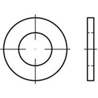 Iso 7089 Flache Scheibe Edelstahl A2 36mm (37x66x5 ) ohne Fase Form a 50 Stk von BUFAB