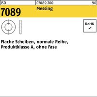 Iso 7089 Flache Scheibe Messing 5,3mm (5,3x10x1 ) ohne Fase Form a 2000 Stk von BUFAB