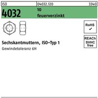 Sechskantmutter ISO 4032 M 36 10 feuerverzinkt Sechskantmutter ISO 4032 M 36 10 feuerverzinkt von BUFAB