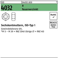 Sechskantmutter iso 4032 m 56 8 feuerverzinkt Sechskantmutter iso 4032 m 56 8 feuerverzinkt von BUFAB
