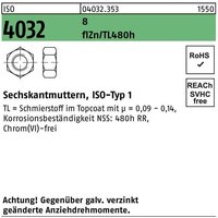 Bufab - Sechskantmutter iso 4032 m 10 8 zinklamellenbes. Gleitm. flZnnc 480h-L von BUFAB