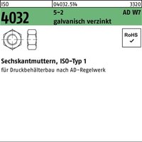 Sechskantmutter iso 4032 m 12 5-2 ad W7 galvanisch verzinkt von BUFAB