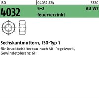 Sechskantmutter iso 4032 m 24 5-2 ad W7 feuerverzinkt von BUFAB