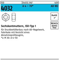 Sechskantmutter iso 4032 m 27 a 4 - 70 AD-W2 von BUFAB