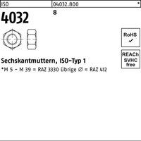 Sechskantmutter iso 4032 m 33 x 3,5 Stahl blank 10 Stk Sechskantmutter iso 4032 m 33 x 3,5 Stahl blank 10 Stk von BUFAB