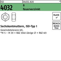 Sechskantmutter iso 4032 m 39 8 feuerverzinkt von BUFAB