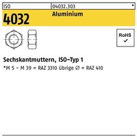 Sechskantmutter iso 4032 m 5 Aluminium von BUFAB