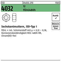 Sechskantmutter iso 4032 m 8 12 flZnL 480h zinklamellenbesch. von BUFAB