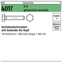 Sechskantschraube iso 4017 vg m 8 x 10 8.8 galvanisch verzinkt von BUFAB