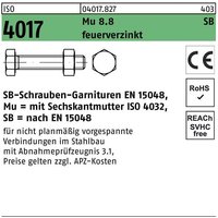 Sechskantschraube iso 4017 vg m.Mutter m 30 x 180 8.8 feuerverzinkt von BUFAB