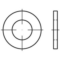 Iso 7089 Flache Scheibe Edelstahl A4 18mm (19x34x3 ) ohne Fase Form a 200 Stk von BUFAB