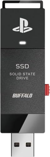 BUFFALO Externe SSD 2,0 TB – offizielles Lizenzprodukt – kompatibel mit PS5-Konsolen / PS4-Konsolen – USB 3.2 Gen2 Typ A Compact Stick SSD-SAO2.0U3B von BUFFALO