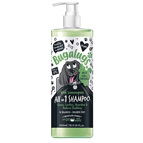Bugalugs All in 1 Shampoo für Hunde, Muda Control – 500 ml – pflegende Formel für gesundes Haar und ausgeglichene Haut von BUGALUGS