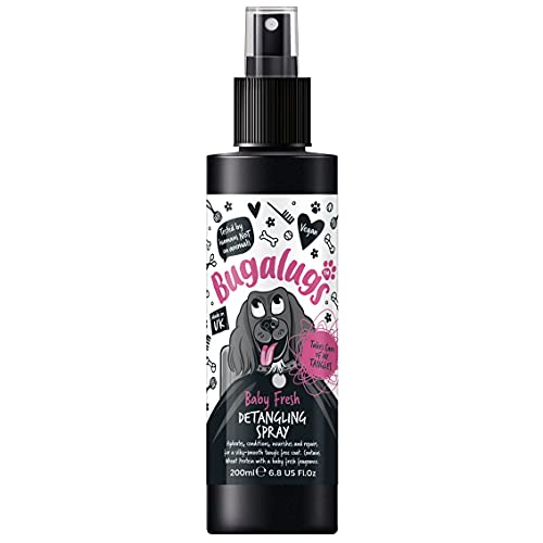 Bugalugs - Entwirrungsspray für Hunde – 200 ml – Aroma Baby Fresh – erleichtert das Bürsten und Macht das Fell weich, ohne Ausspülen, Alkohol und Parabene, ideal für den täglichen Gebrauch oder nach Bugalugs - Entwirrungsspray für Hunde – 200 ml – Aroma Baby Fresh – erleichtert das Bürsten und Macht das Fell weich, ohne Ausspülen, Alkohol und Parabene, ideal für den täglichen Gebrauch oder nach von BUGALUGS