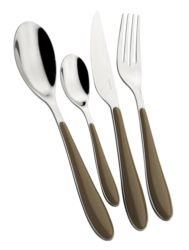 Bugatti ggta-023 F50 Gioia Besteckgarnitur, 24-teilig Edelstahl Tabak 22 x 8 x 30 cm von BUGATTI