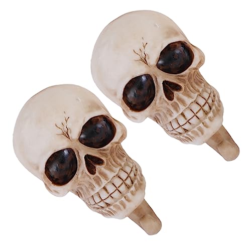 BUGUUYO 1 Satz Schädel Wandhaken Retro Gothic Garderobenhaken Kreative Schlüssel Und Kleidungsaufbewahrung Halloween Dekoration 2 Stück von BUGUUYO