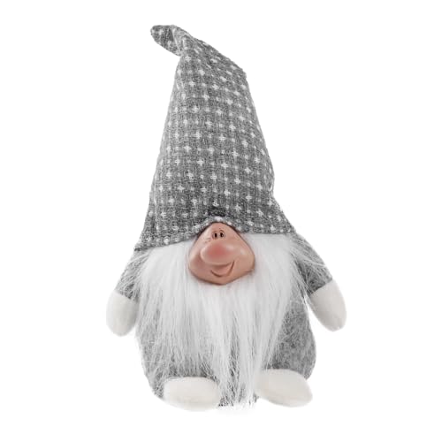 BUGUUYO 1 Stück Weihnachtspuppe Puppenhaus Dekoration Weihnachtsfiguren Krippe Tier Weihnachtsschmuck Weihnachtsbaum Tischdekoration Tisch Weihnachtsdeko Puppe Grau Vliesstoff von BUGUUYO