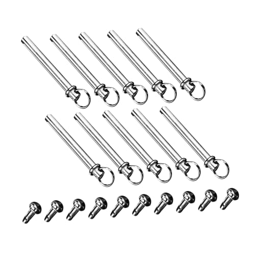 BUGUUYO 10 Sätze Teiliges Faltbarer Metallnieten mit Muttern für Handfächer Stabile Abgerundete Schaftnieten Langlebig und Einfach zu Montieren Geeignet für Faltfächer Reparatur und von BUGUUYO