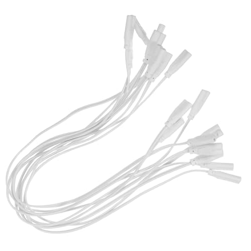 BUGUUYO 10 Stück LED Lampenkabel mit Stecker Langlebiges Verlängerungskabel für LED Röhren Sichere Stromversorgung Kompatibel als Lampenersatzkabel Einfache Installation von BUGUUYO