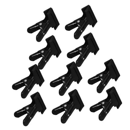 BUGUUYO 10 Stück Robuste Federclips für Fotografie Metallklammern mit Rutschfestem Gummitipp Clips für Hintergrundständer und PVC Hintergrundstoffe von BUGUUYO